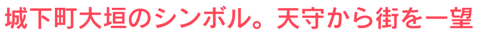 城下町大垣のシンボル。天守から街を一望