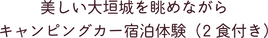 美しい大垣城を眺めながらキャンピングカー宿泊体験（2食付き）